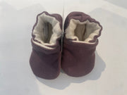 Organic Cotton Knit Slippers -  Ribbed Lilac