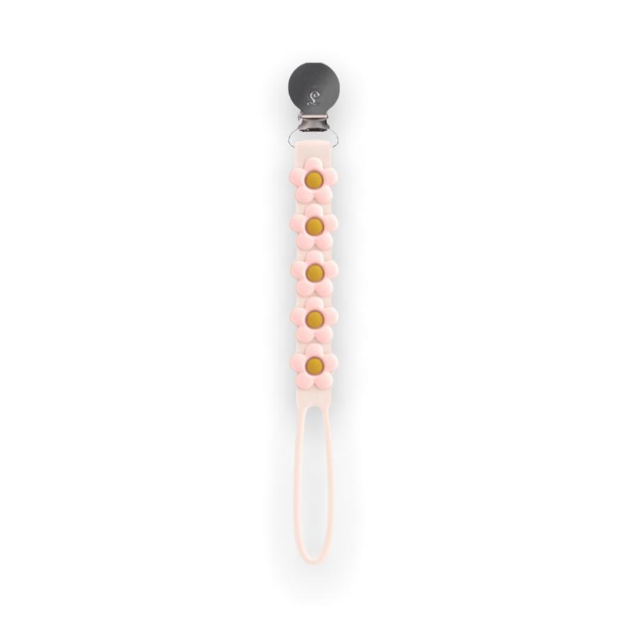 Daisy Pacifier Clip - Cream