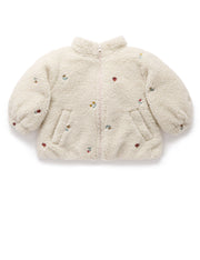Organic Cotton Fluffy Embroidered Jacket