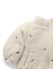 Organic Cotton Fluffy Embroidered Jacket