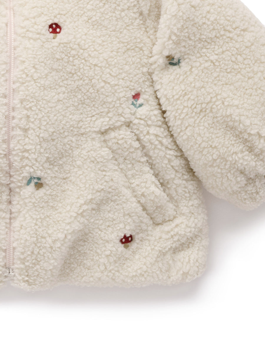 Organic Cotton Fluffy Embroidered Jacket
