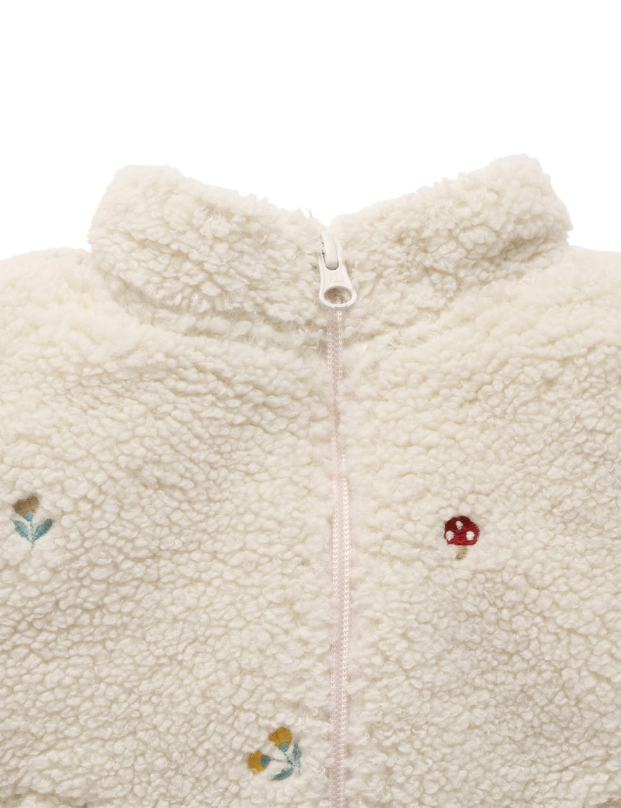 Organic Cotton Fluffy Embroidered Jacket