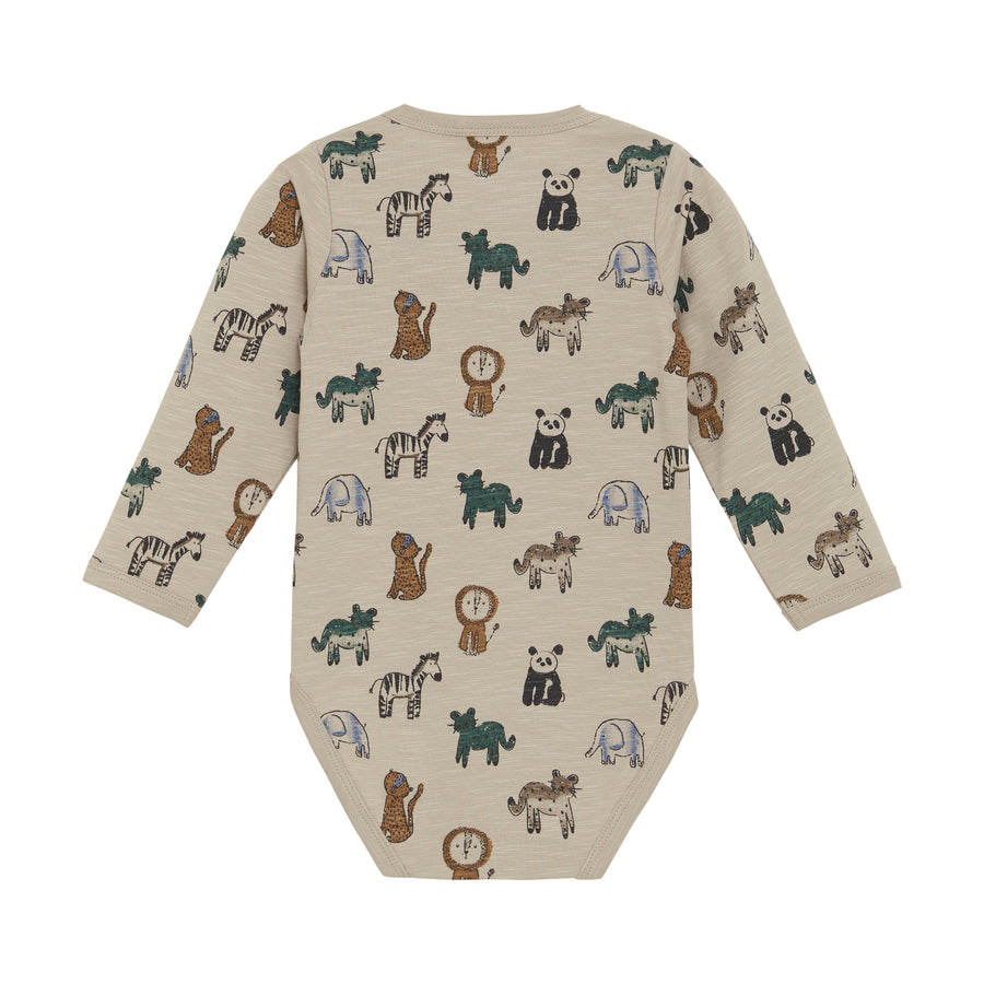 Long Sleeve Bodysuit - Oxford Tan Jungle