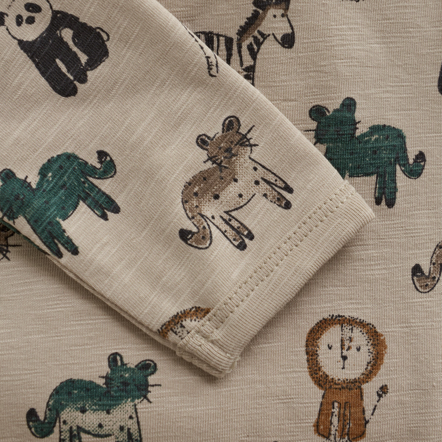 Long Sleeve Bodysuit - Oxford Tan Jungle