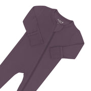 Bamboo Zippered Footie - Currant