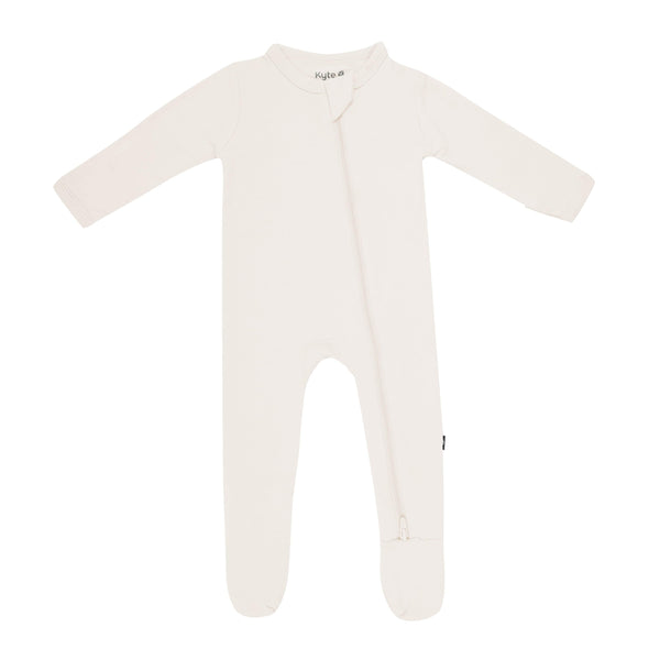 Bamboo Zippered Footie - Oat