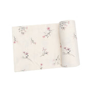 Bamboo Ribbed Swaddle Blanket - Wispy Floral
