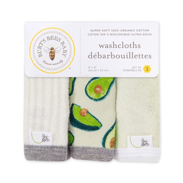 Avo-Crazy Organic Washcloths 3 Pack