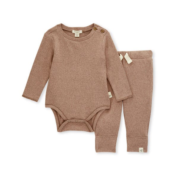 Thermal Bodysuit and Pant Set - Cocoa Heather