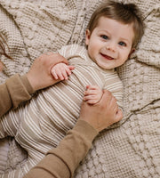 Raised Stripe Jumpsuit - Hummus