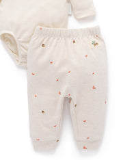 Organic Cotton 3 Piece Gift Set - Oak Leaf Print
