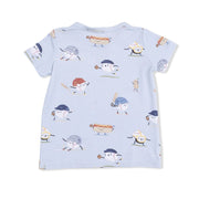 Crew Neck Tee and Short - Baseballs Playing Baseball