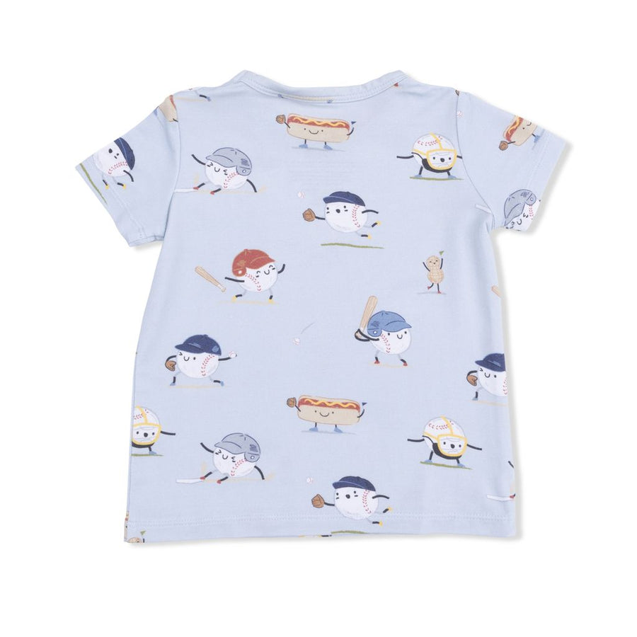 Crew Neck Tee and Short - Baseballs Playing Baseball