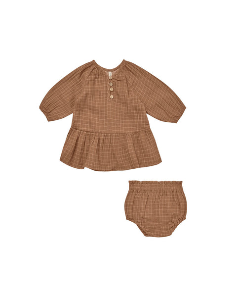 Lany Dress - Cinnamon Grid