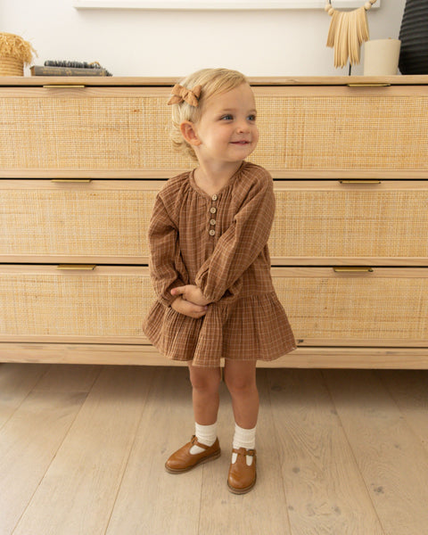 Lany Dress - Cinnamon Grid