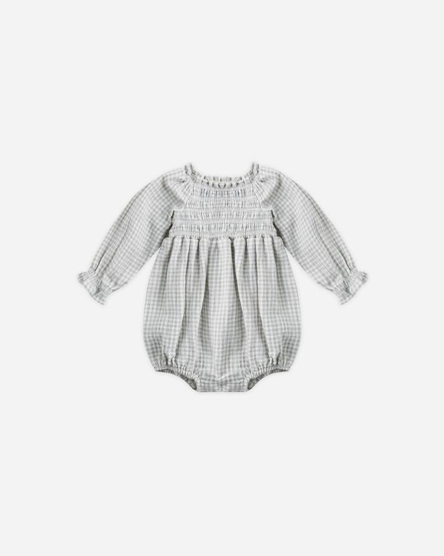 Eden Romper - Blue Gingham