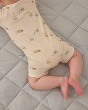 Zip Short Sleeve Sleeper - Construction Trucks