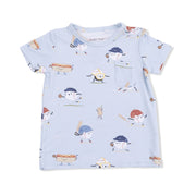 Crew Neck Tee and Short - Baseballs Playing Baseball