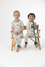 Bamboo Zipper Romper - Ducks