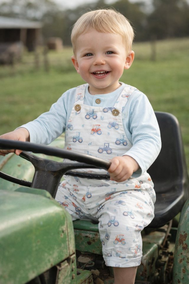 Organic Cotton French Terry Overalls - Harvest Time
