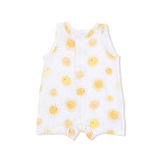 Sleeveless Shortie Romper - Happy Suns