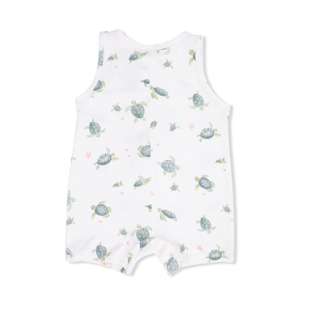 Sleeveless Shortie Romper - Sea Turtles