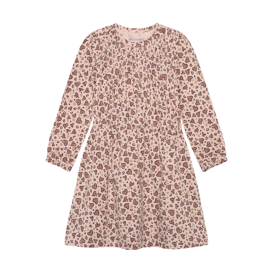 Long Sleeve Heart Dress - Cameo Rose