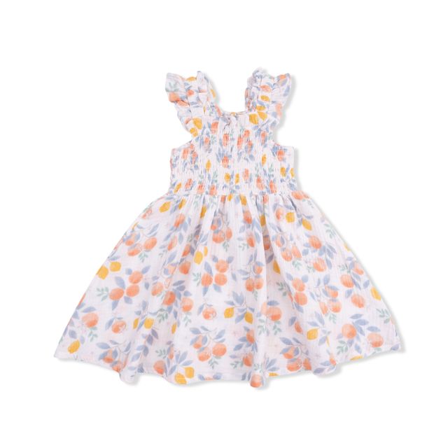 Smocked Sundress with Bloomer -Citrus Floral