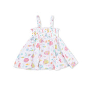 Smocked Top with Bike Short - Sunny Coral Reef Fish
