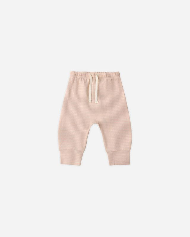 Drawstring Pants - Melon Micro Stripe