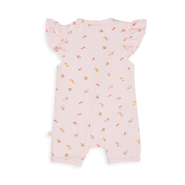 Short Sleeve Zipsuit - Pretty in Pink