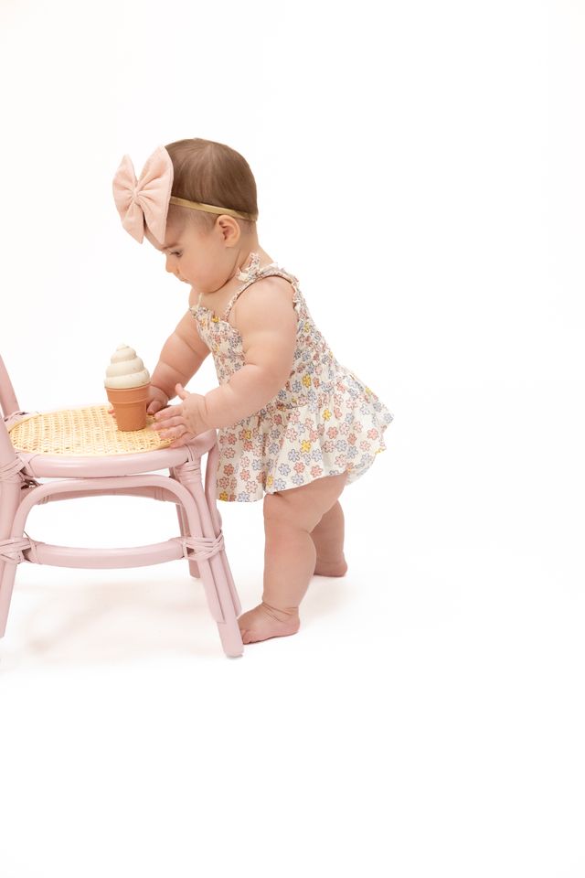 Smocked Bubble with Skirt - Sarah Floral