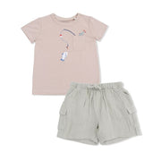 Crew Neck Tee and Cargo Short - Gone Fishing