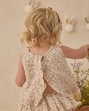 Ruffled Tulip Top + Bloomer Set - Dahlia