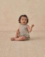 Ruffled Tulip Top + Bloomer Set - Sage