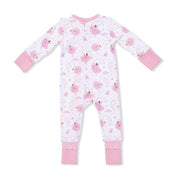 Bamboo Zipper Romper - Ribbon Ballerinas