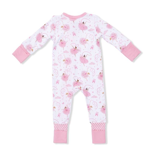 Bamboo Zipper Romper - Ribbon Ballerinas