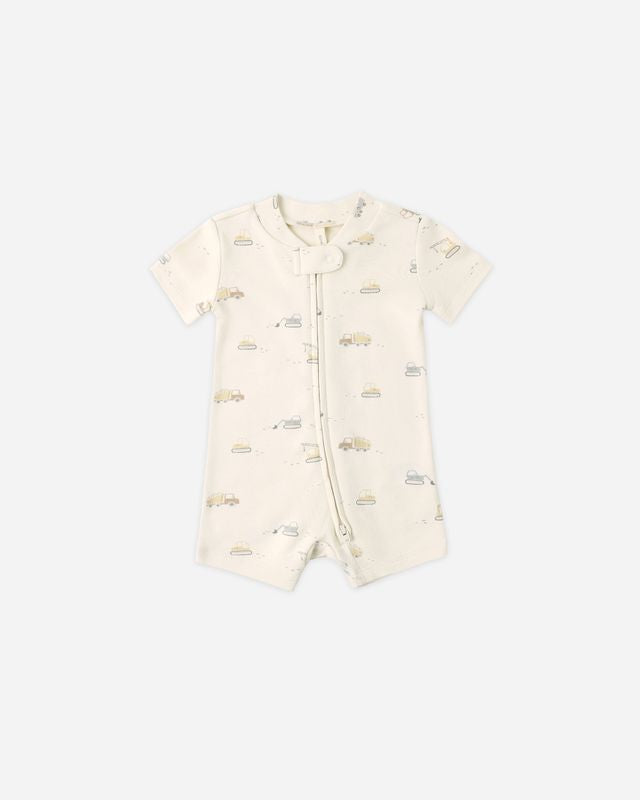 Zip Short Sleeve Sleeper - Construction Trucks