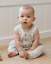 Waffle Jumpsuit - Sky Stripe