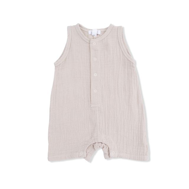Sleeveless Shortie Romper - French Oak