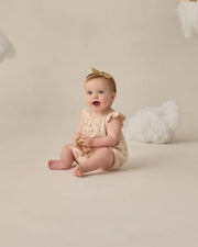 Ribbed Ruffle Romper - Buttercup