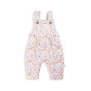 Organic Cotton Frill Overalls - Cottage Garden