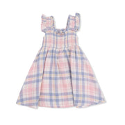 Smocked Sundress with Bloomer - Dusty Plaid