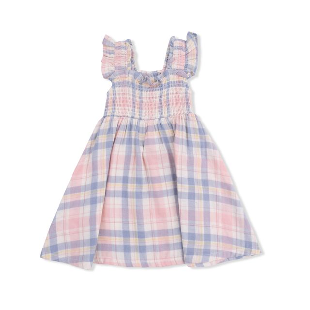 Smocked Sundress with Bloomer - Dusty Plaid
