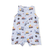 Sleeveless Shortie Romper - Crayon Construction