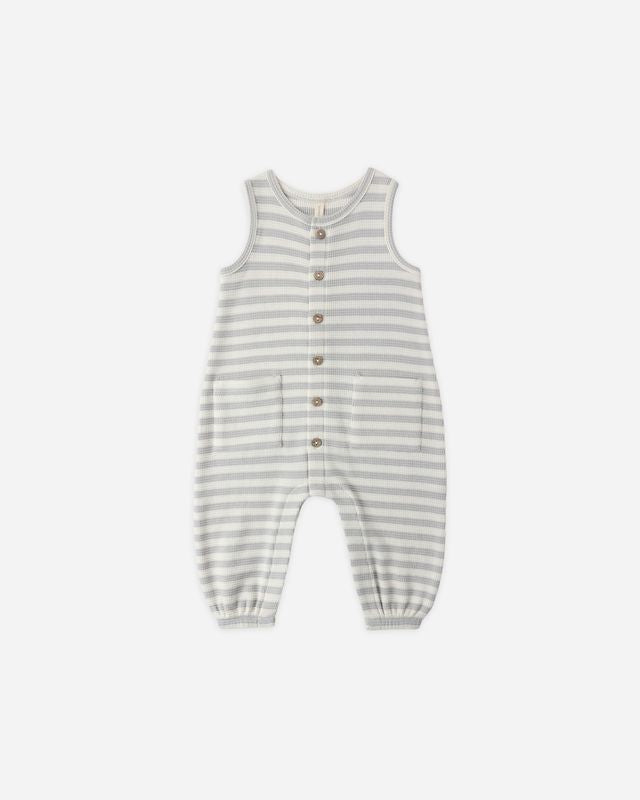 Waffle Jumpsuit - Sky Stripe