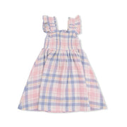 Smocked Sundress with Bloomer - Dusty Plaid