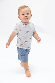 Crew Neck Tee and Short - Baseballs Playing Baseball