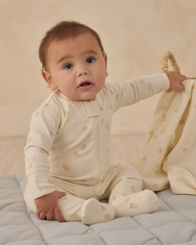 Zip Long Sleeve Footie - Chicks