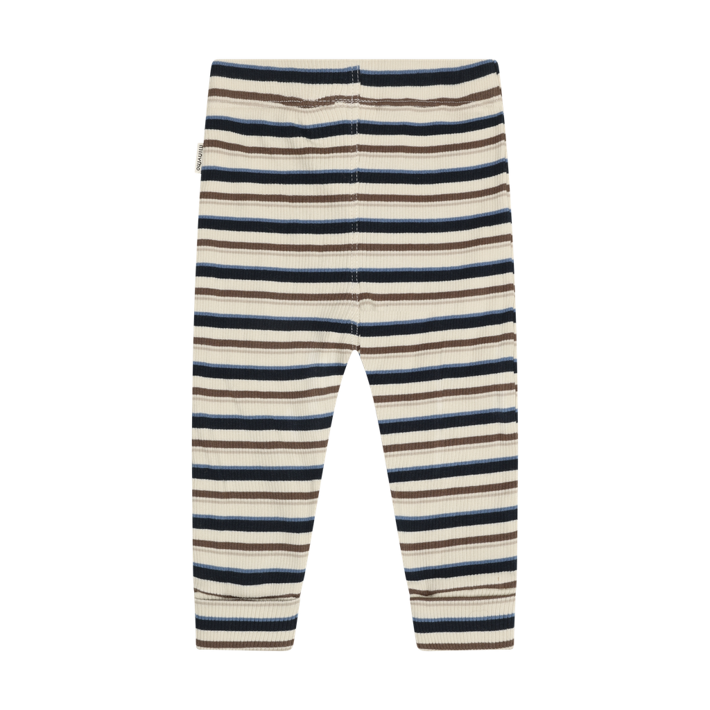 Ribbed Leggings - Dark Sapphire Stripe